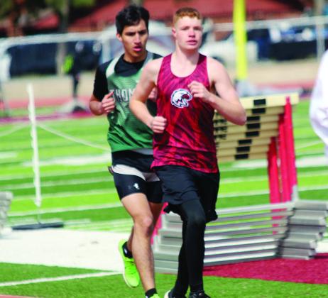 Watonga High School track and infield was packed Friday for the combined junior high and high school track meet. While the weather was less than perfect, the competition was top notch.