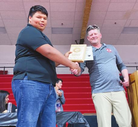 Izzy Yellowfish was named the Geary boys’ basketball MVP for the 2020-2021 school year.