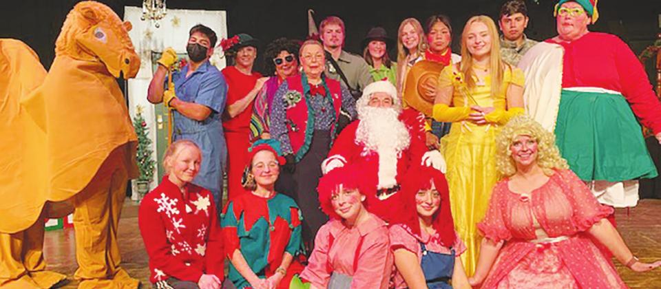 The cast of “Shenanigans at the North Pole” poses together on Wednesday, Nov. 17.