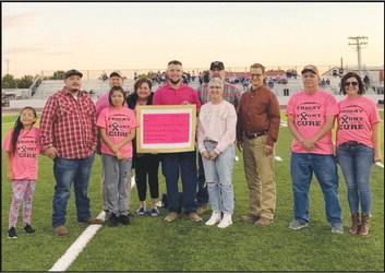 Watonga STUCO presented a check in honor of Brandi Mendell and Emily Morton to OU Stephenson Cancer Research for $1,120 Friday.