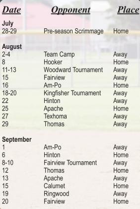 Watonga HS Softball 2022 Schedule
