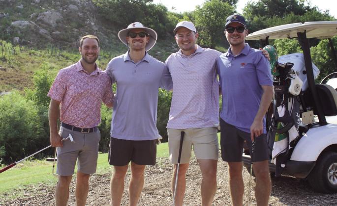 1st A Flight Winner- Darren Williams (Far Left)