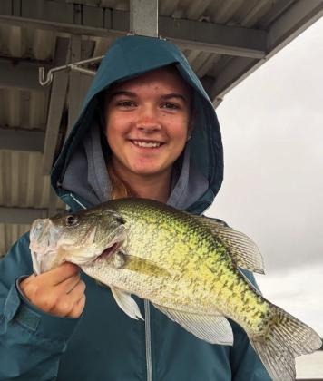 (ABOVE)Carly with a white crappie caught at Thunderbird Lake. Share your photos with us!
