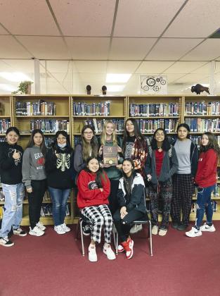 The Geary High School Girls Cross Country team was recognized with the Distinguished Academic Achievement Award. This was presented to teams that had a minimum of 3.5 GPA and ranked top 10% of their classification.