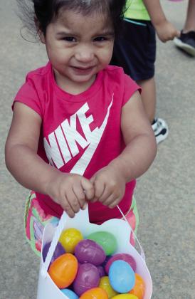 Saturday was busy for kids all over Blaine County at they attended egg hunts in various towns and parks. Shown here are children at the Watonga Kiwanis hunt and the Geary Chamber of Commerce egg hunt.