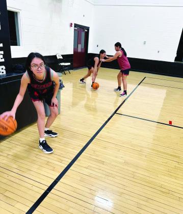 Both the middle school and high school Lady Eagles basketball players continued working hard even through the break, gaining skills each time