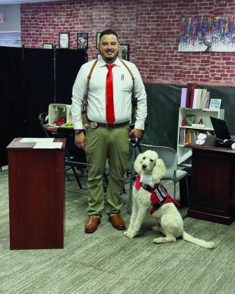 Above: Officer DeJesus and Tobi maintaining order at the Bison Boutique