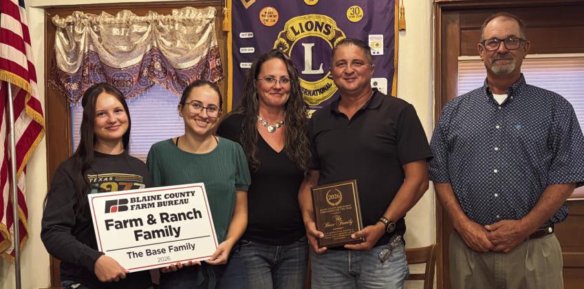 The Base family of Geary Recognized as Blaine County Farm Bureau Farm and Ranch Family of the Year