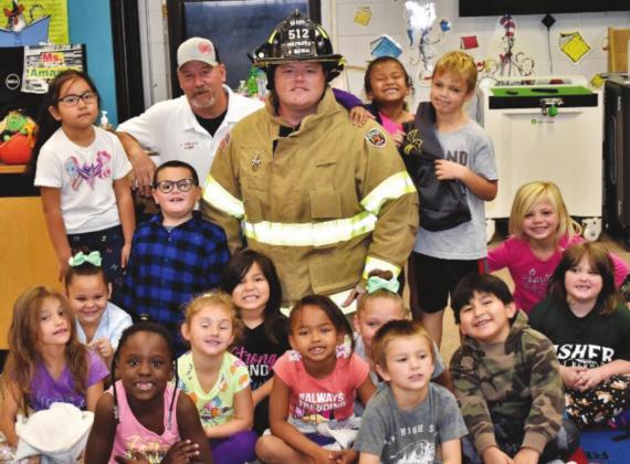 Firefighters Visit Geary Elementary Classes
