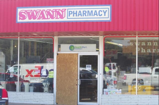 Prescription medication was stolen from Swann’s Pharmacy on Tuesday, Aug. 24, 2021, in a crime police say might be related to other break-ins across the region.