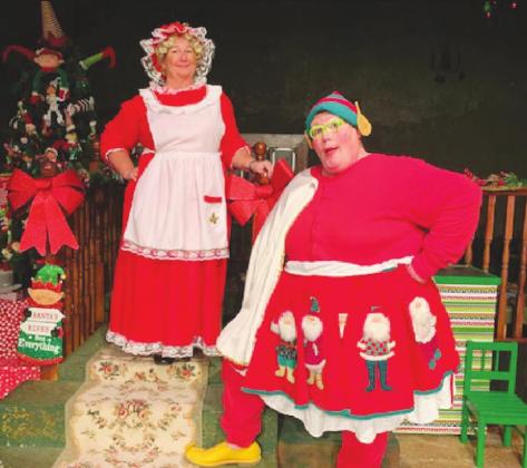 Kim Coney (left) as Mrs. Claus and Amy Adams as Elfira in “Shenanigans at the North Pole” this Sunday and Monday at the Liberty Theatre. (Photo provided by Patt Curtin)