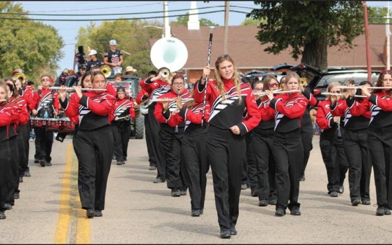 The Watonga Eagle Band at the 2022 Cheese Festival Parade Watonga Republican Stock Photo