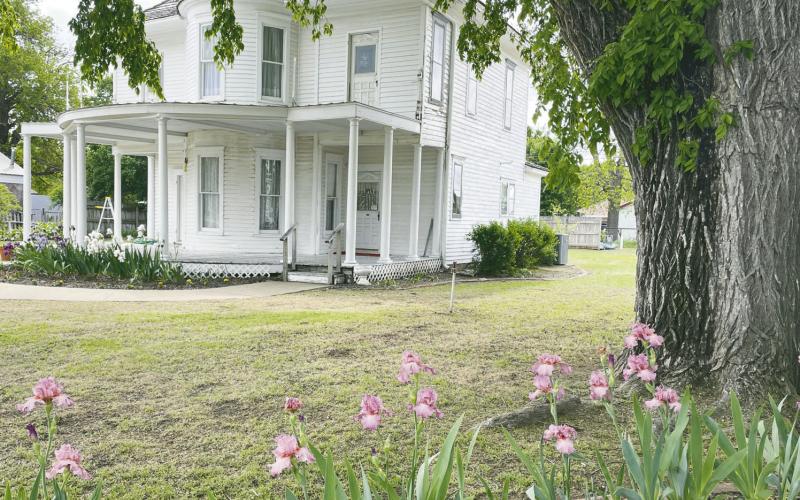 As can be seen from this photo, the T.B. Ferguson Home Museum is getting a new coat of paint! The work is undertaken with funding raised by the Friends of the Ferguson Home, kickstarted by a generous donation from Wheeler Bros. The museum was the home of the sixth Territorial Governor of Oklahoma and publisher of the Watonga Republican.
