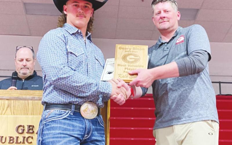 Kale Smith was named the Geary football MVP for the 2020-2021 school year.