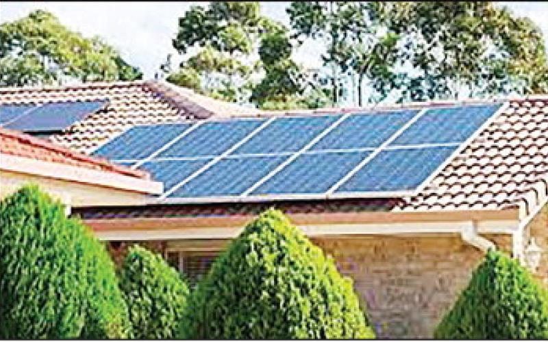 Since the Watonga City Council upgraded its policy on solar and wind generate power buy back from customers, solar arrays such as this one on roof tops could become a more common occurrance in town.