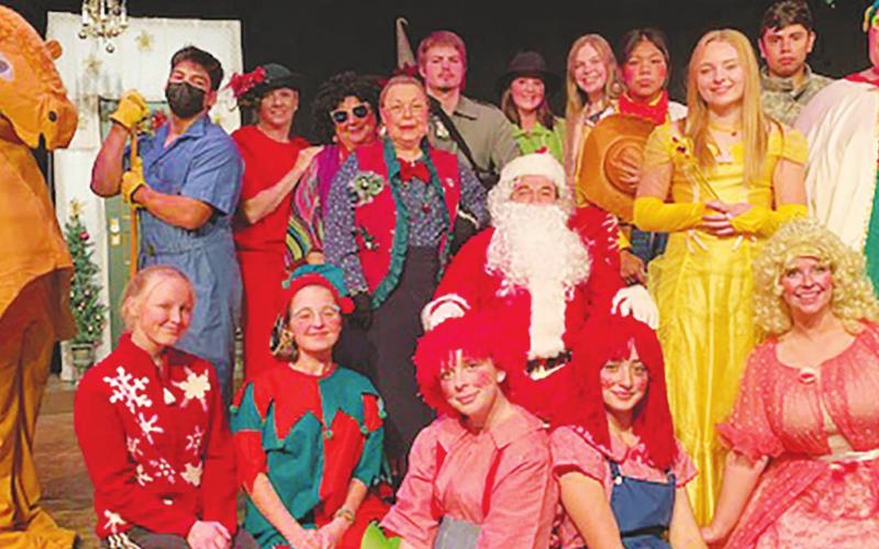 The cast of “Shenanigans at the North Pole” poses together on Wednesday, Nov. 17.