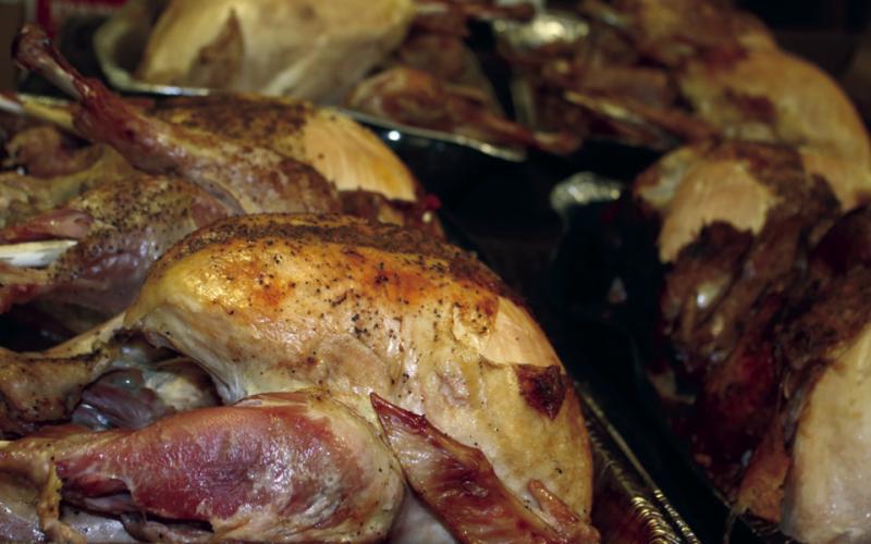 Thaw your turkey in the fridge and cook it to an internal temperature of 165 degrees for safety. For fun, check out the ideas area kids have for cooking turkey on pages B1-8.
