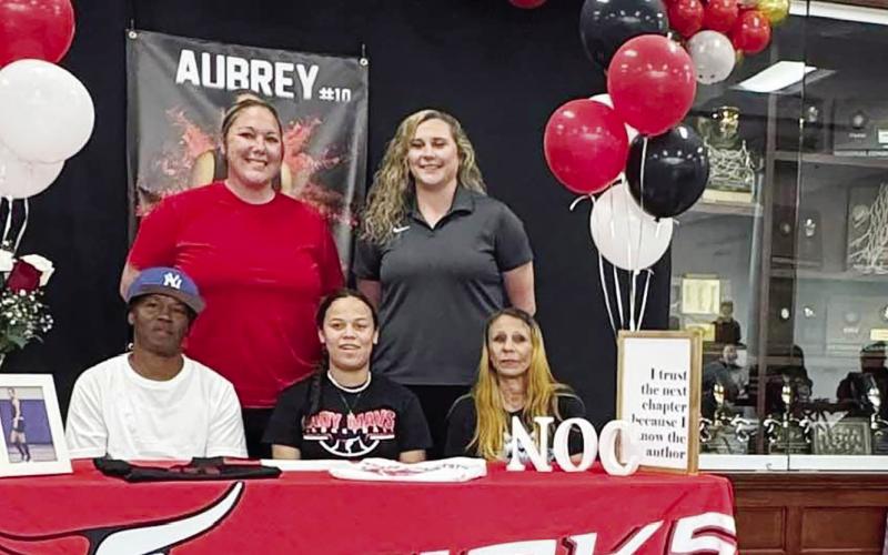 Watonga senior Aubrey Bridges signed to play basketball at NOC Tonkawa next year. A fierce competitor, Bridges will be missed by the Lady Eagles, but she has earned her right to play at the next level.