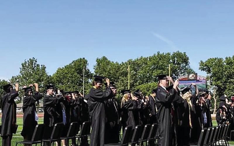 at graduation ceremonies May 11, marking the end of their high school careers.