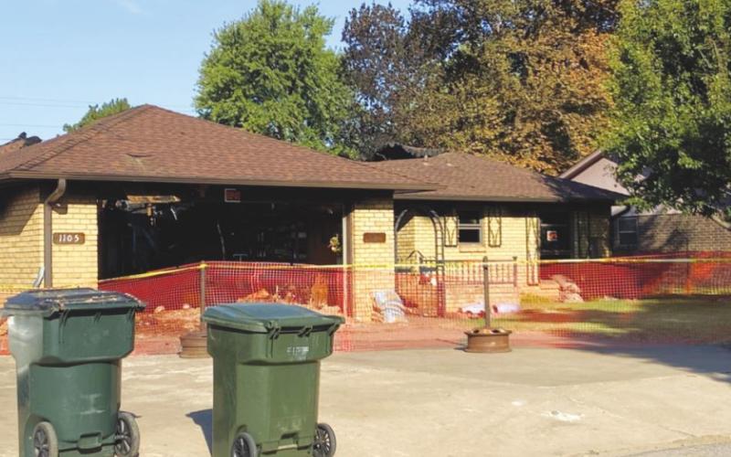 A fire ripped through this Villa Drive house on Friday morning. Here it can be scene empty and fenced off on Tuesday, Sept. 28.