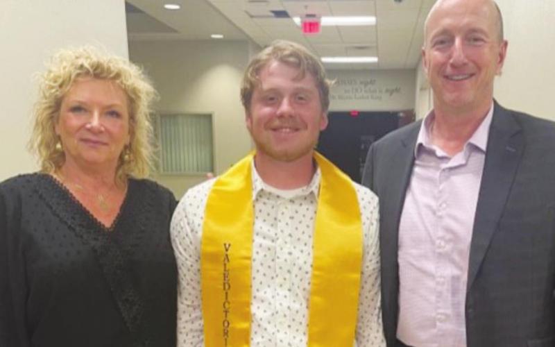 Joseph Kalicki (middle) will receive a $3,000 scholarship award to support his first year of studies at Oklahoma City Community College