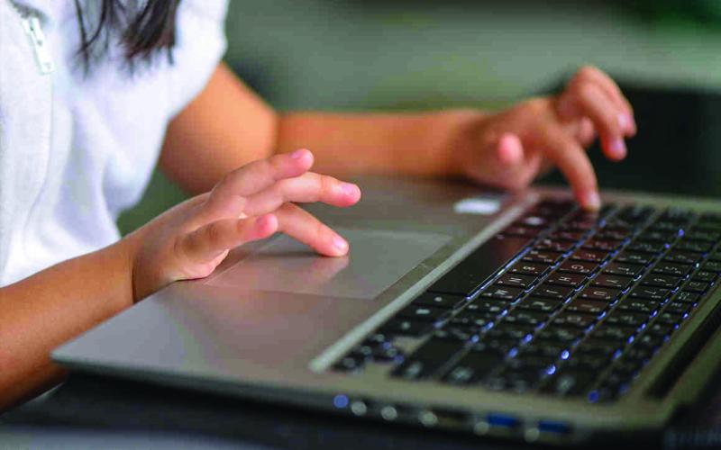 Child at laptop