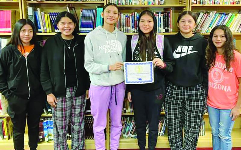 The girls’ cross country team