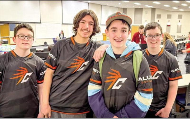 (ABOVE ) Congratulations to the Junior High Super Smash Bros. Duels Team on a third place finish Monday at the OKSE Central Region Tournament. This was the first time the team competed in the new team-based duels format. Josiah | Easton | Coen | Jeremiah