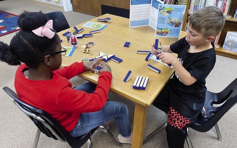 Elsewhere around Geary schools, students did some hand-on learning at the stem lab (above) while othere classes made learning fun as they prepared for upcoming statewide testing.