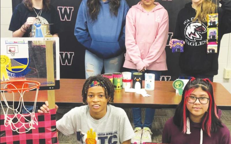 (Pictured Left) Front Row- Izaiah Wilson and Johanna Del Valle Vivar Back Row- Emile Frost, Kadence Hutchinson,Yohana Reza Salina, and Kinze Cowan