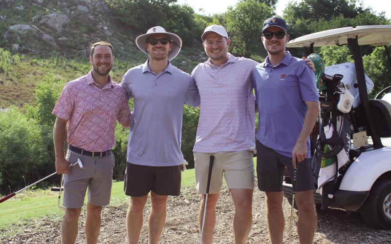 1st A Flight Winner- Darren Williams (Far Left)