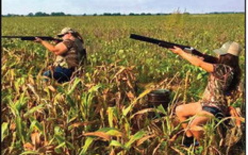 These hunters are taking aim at some fast-flying dove. Any state resident may go hunting without needing a license during Oklahoma's Free Hunting Days, the first weekend of September. (Heather Del Moral/ODWC)