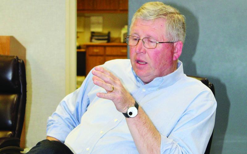 Lucas Talks Politics, Drought at Town Hall