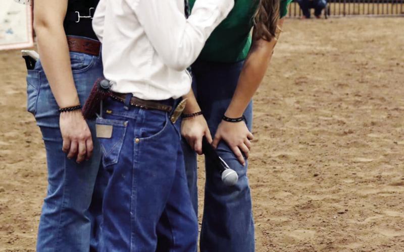 ABOVE Youngsters participating in livestock judging last year. Photo courtesy of Canadian County Fair