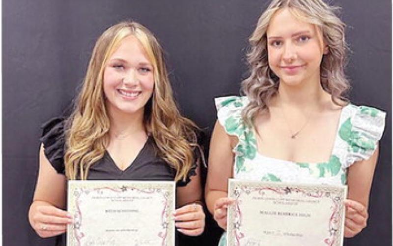 Kelsi Scheihing (L) and Maggie High (R) were named recipients of the Doris Lewis Cupp Family Memorial Scholarship for 2024