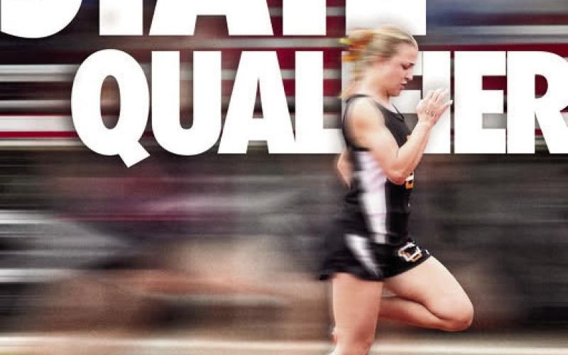 (ABOVE) Congratulations to Lila Winegeart on qualifying for the State Track Meet in the 100M Dash. Preliminaries will take place Friday, May 8.