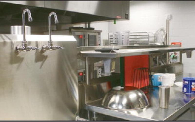 The brand spanking new kitchen may be Sheriff Travis Daugherty’s favorite part of the new jail PHOTO BY CONNIE BURCHAM