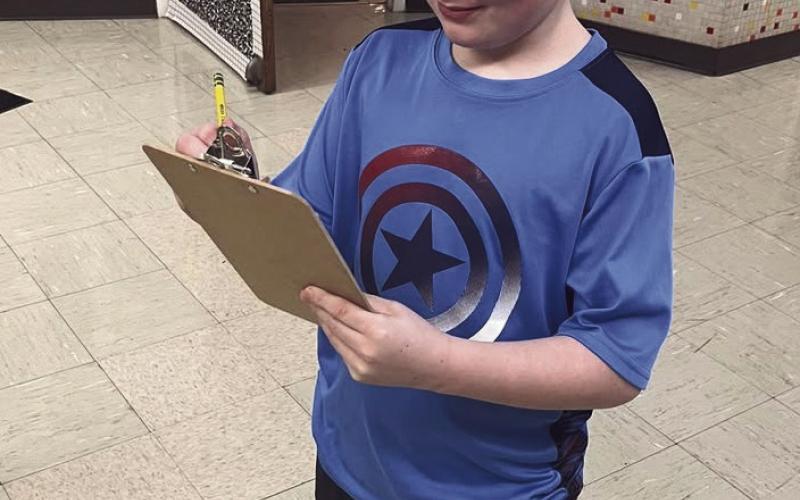 Jan. 15 to be assistant principal. He helped gather supplies, counted tallies, passed out napkins and made an announcement. He handled it all like a true leader.