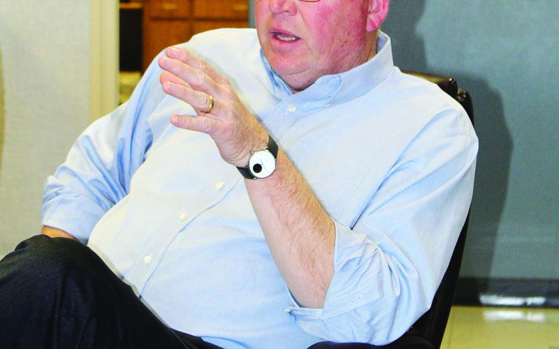 U.S. Congressman for Oklahoma, Frank Lucas, made a whistlestop in Watonga in April.