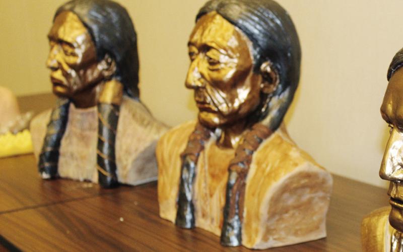 Lew Aytes , sculptor is working with the descendants of Henry Roman Nose to create a cast from masks made when Roman Nose was held captive at Fort Marion, Florida.