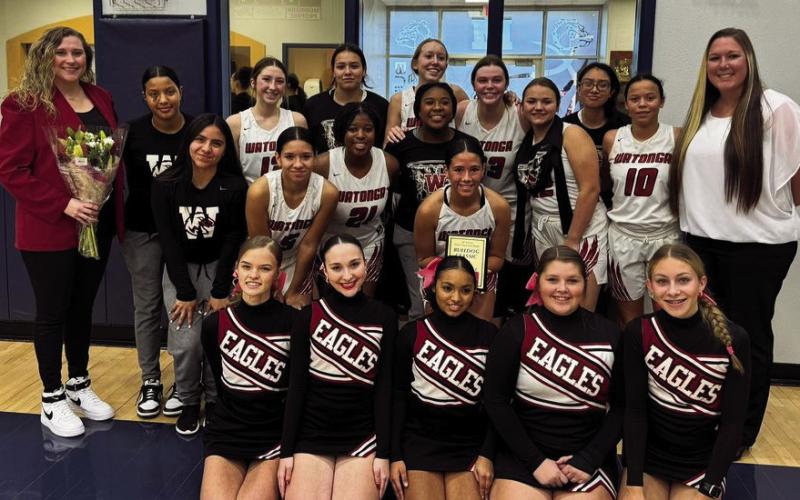 The Watonga Lady Eagles brought home third place in the Minco tournament and marked Coach Campo’s 100th win. Congratulations ladies!
