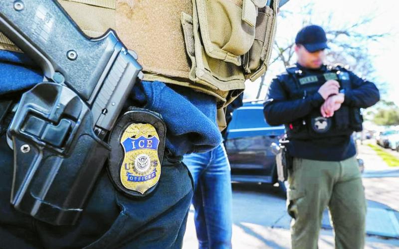 U.S. Immigration and Customs Enforcement (ICE) officers during an enforcement operation - Photo by U.S. Immigration and Customs Enforcement.