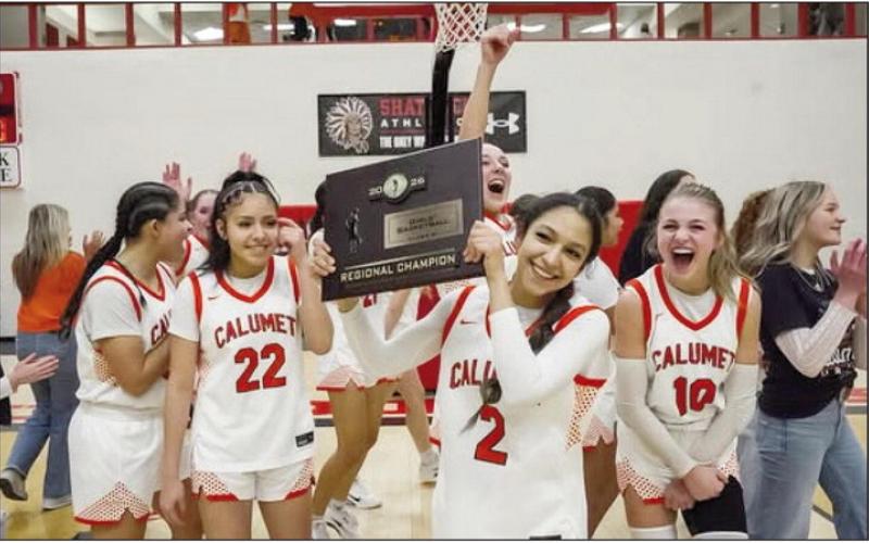 (ABOVE and BELOW) The Chieftains defeated Balko-Forgan 99-44 to advance to Area in Woodward this week The Lady Chieftains defeated Balko-Forgan, 43-- 39, to take home the Regional Championship. The Lady Chieftains are headed to Area this week