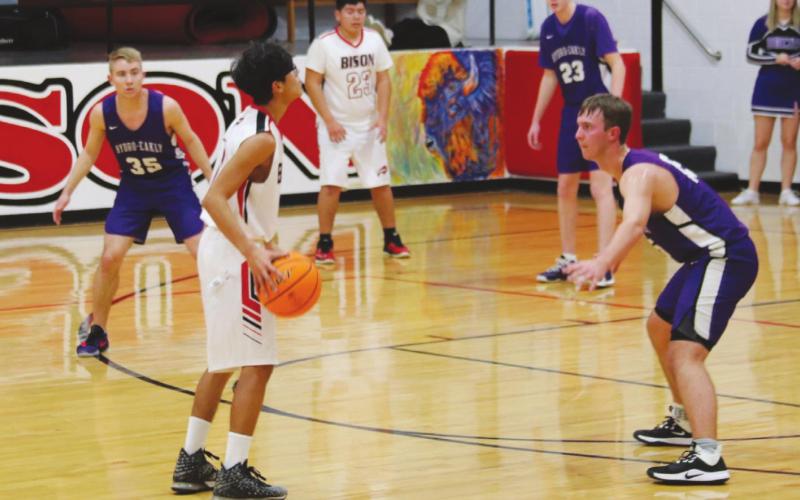 Raul Espinoza faces off against a Hydro-Eakly player. (Photo Provided)