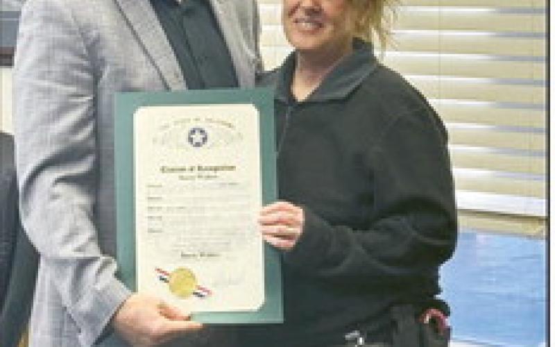 citations for quick life saving action December 3 in the Blaine County Courthouse.