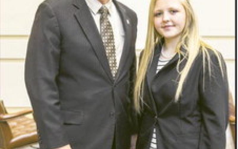 Canton Junior Serves as Senate Page