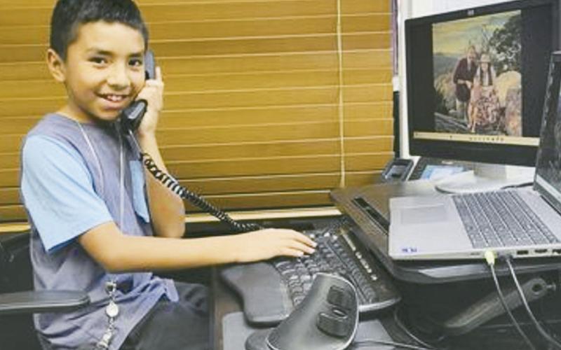 ABOVE AT RIGHT Ezra Ramirez won the chance to be principal for a day at Geary Elementary School