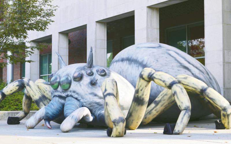 (ABOVE) A giant spider is one of the objects that will greet visitors to the Sam Noble Museum of Natural History during its annual ‘Spooktacular.’ See story at right.