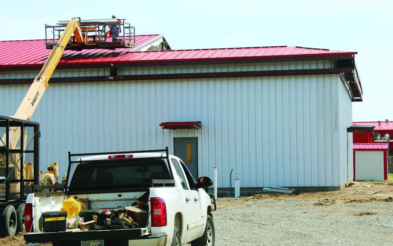 The cafeteria building at Watonga Elementary School is nearling completion. The elementary school report card scores jumped nine points in a year, climbing from a ‘C’ to a ‘B’.