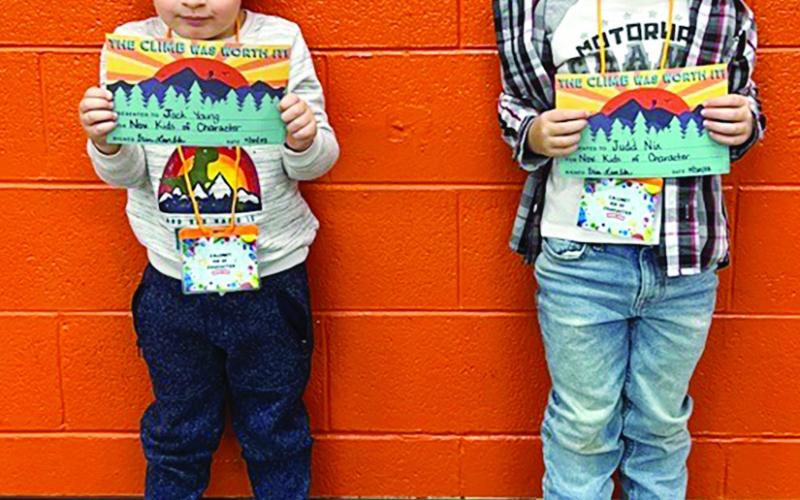 Kindergarten Lorelai Freyman and Finley Chambless; Colt Smith, Travis Schwab and Brianna Olis; Jack Young and Judd Nix